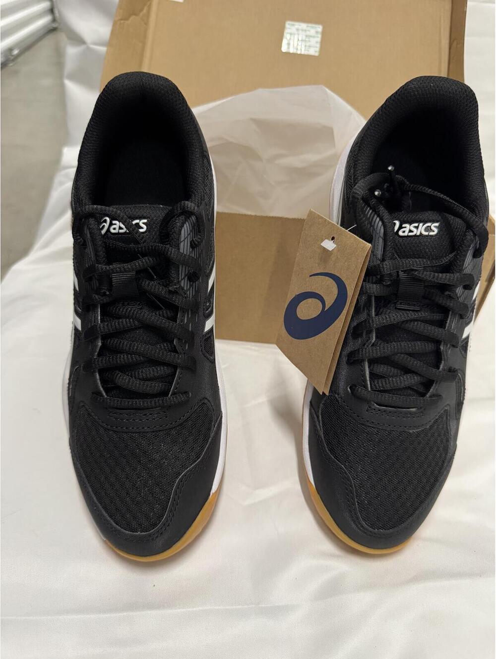 Asics Women's Black Athletic Sneakers with Gum Sole